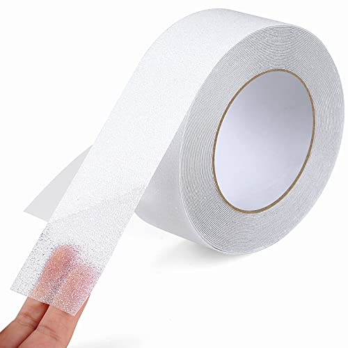 OQingluan Antirutsch Klebeband, 5cm*10m Antirutsch Band Selbstklebend, Antirutsch Treppenstufen, Wasserdicht, Schützt Ältere Menschen, Kinder/Haustiere vor Ausrutschen und Stürzen, Transparent