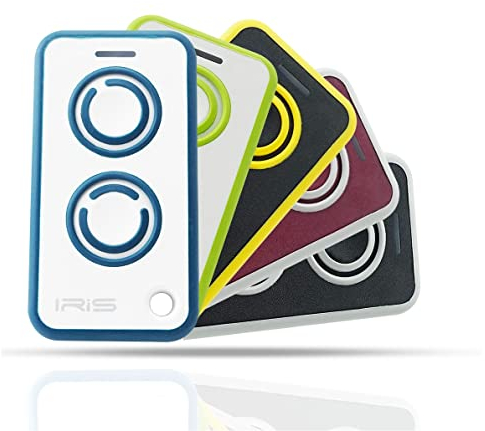 SCHARTEC Garagentor Fernbedienung Universal 433-868 MHz 2-Kanal Handsender lernbar für z.B. Hörmann Sommer Novoferm Bft Berner Marantec Came Nice usw. (blau)