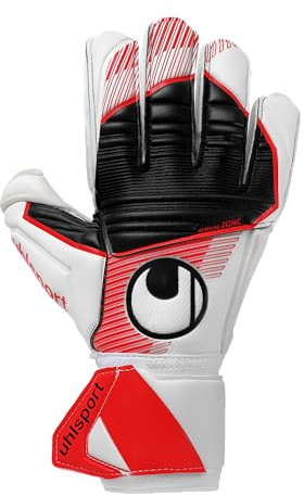 uhlsport Absolutgrip, Kinder und Erwachsene Torwarthandschuhe, Blanc/Rouge/Noir, 6 -