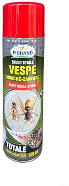 Spray Contro Vespe Calabroni Mosche Zanzare Insetticida Spray da 500 ml Getto Fino 4 Metri Jet Schiumogeno 750 ml Contro Nido (1 bomboletta spray 500 ml)