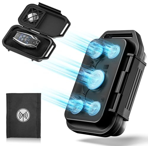 PakWizz 5 Magnets Magnetic Key Holder, 3 in 1 Multi-functional Design, Waterproof, Black, 4.21 x 2.5 x 1.18 inches