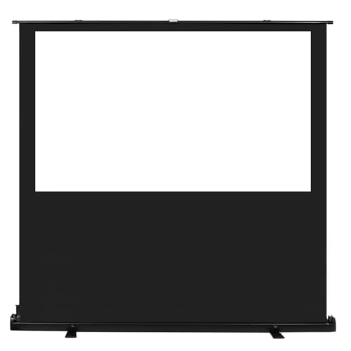 Maclean Boden-Leinwand, Projektion Leinwand, Projektionswand, Freistehend, Bodenprojektionswand, Oberflächenart: Mattweiß, Reflexionsgrad: 1,0 G (Bildschirmgröße: 66'' / Bildformat: 16:9)