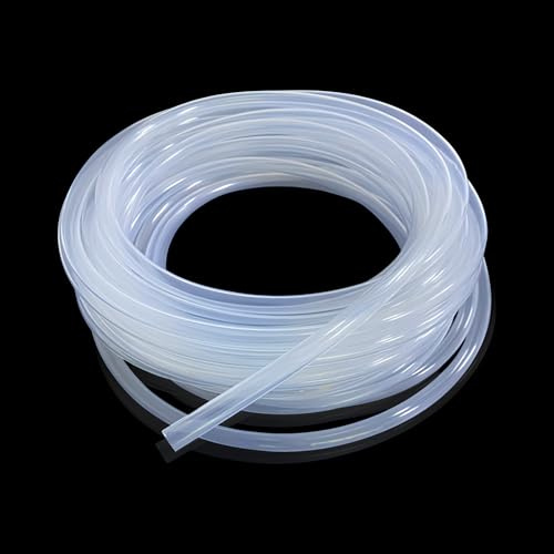 Tuyau flexible en silicone de 5 m, diamètre intérieur x diamètre extérieur 7 mm x 9 mm, tuyau transparent pour aquarium, convient à un usage alimentaire, grande tolérance à la température, pour la