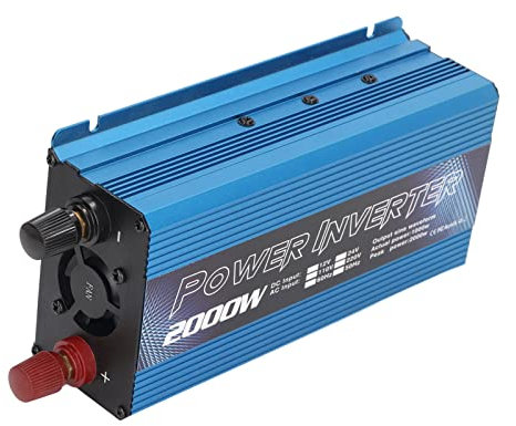 Convertitore di Potenza per Auto 2000 W Convertitore a Onda Sinusoidale Modificata a Basso Rumore in Lega di Alluminio per la Ricarica Universale (220V)