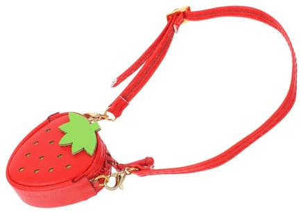 Angoily Bolso De Miniatura para Muñecas Bolso De Fresa Lindo Accesorio De Juguete De Moda para rol