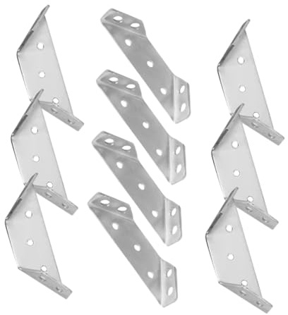 NUOBESTY 15sets Furniture Corners Stainless Steel Brackets Strong Corner Braces