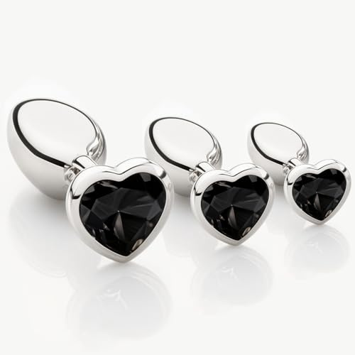 3 Pièces Butt Plug en Métal,Plug Anus Sex Toýs Homme Femme,Sextoys Unisexes,Plugs anale debutant Grand Moyenne Petite taille Plugs,Sex Toys Couple,Sexes Plaisir Femme Sextoys(Noir)