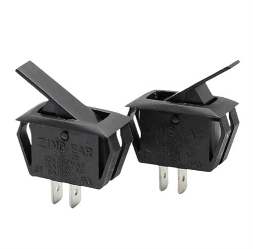 1pc ZE-205 2 broches 2 positions 10A 15A noir interrupteur à bascule à bouton-poussoir marche/arrêt