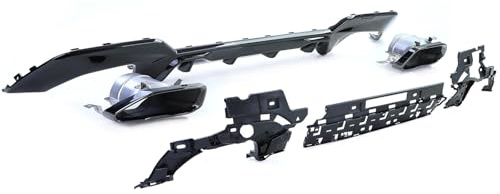 Sport Heckdiffusor Glanz + Endrohre 340 Look passt für BMW 3er G20 G21 320 330