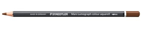 STAEDTLER Akvarellpenna Mörkbrun – Vattenlöslig konstnärspenna i sexkantig design – 3,6 mm stift, hög färgintensitet & ljusäkthet – idealisk för akvarellmålning