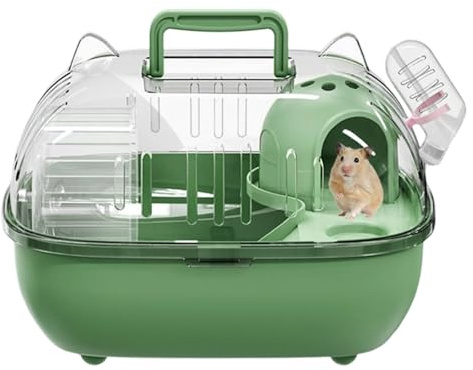 Hamster resebärare | Transparent utredningsbur – liten husdjursdjur transportlåda, för små djur kaniner gnagare transport bil utflykt picknick