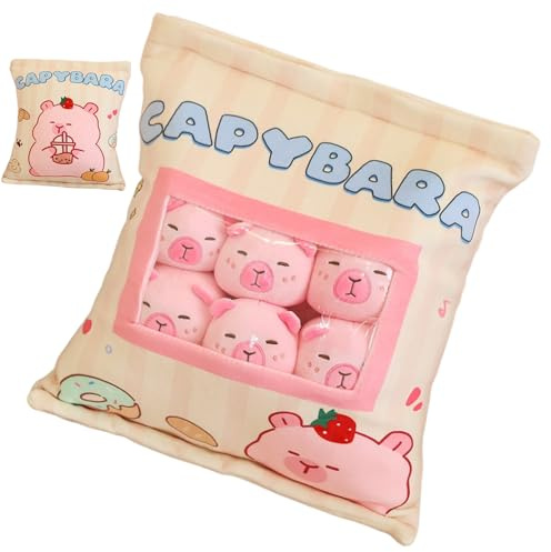 Plysch För Snacks För Gnagare – Tecknad Bäddsoffa, Bedårande Loungeprydnad, Löstagbar Fyllningsinsats, Tillbehör Ungdomsrum | Kawaii Wildlife Med Sex Minifigurer Pojkar, Flickor