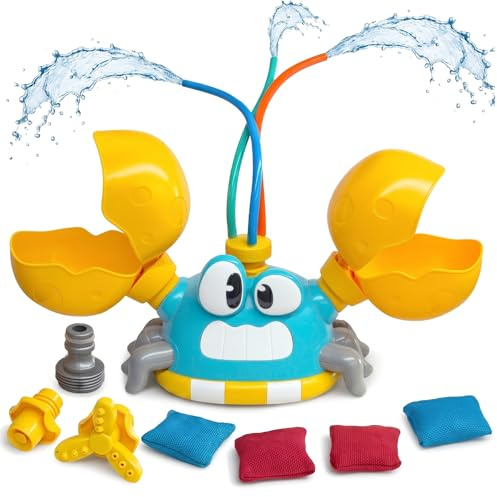 Meribbit Arroseur Crabe avec Sacs de Lancer, Jeu Aquatique Jardin Enfant