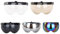 Boxwizard 3 Casco Visiera Universale Visiera Aperta Casco Antivento Protezione Solare Mezza Faccia Retro Visiera Universale Visiera Aperta Casco Parabrezza Moto per Casco per Moto Casco(Trasparente)