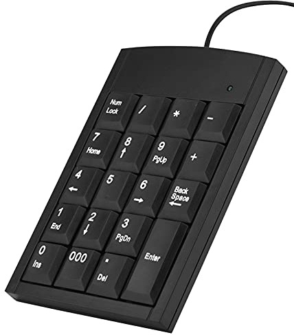 KOSDFOGE Tastierino Numerico USB,Tastiera Mini Tastierino Numerico Portatile Sottile per PC Desktop Computer Portatile,Notebook Surface Pro,Calcolo Del Codice Fiscale,Viaggi in Ufficio E Casa Tast