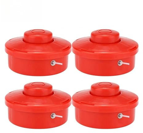 FS-PINGXIANG Universal Strimmer Head, 4 Pack Petrol Strimmer Replacement Head Dual 2 Line Petrol Strimmer Trimmer Brushcutter Bump Feed Spool Head, M10 x 1.25 LHF