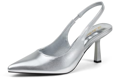 Zhabtuc Escarpins à talons hauts tendance pour femme avec sangle de cheville Escarpins à talons hauts pour fête, mariage, remise de diplôme, chaussures hautes avec talon aiguille, 37 EU