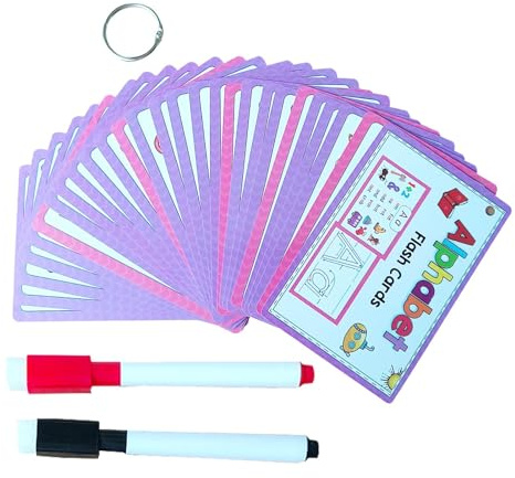 Cartes flash avec alphabet - Cartes flash pour enfants, Cartes flash avec reconnaissance alphabétique pour l'apprentissage précoce | Cartes postales Alphabet effaçables pour enfants d'âge préscolaire