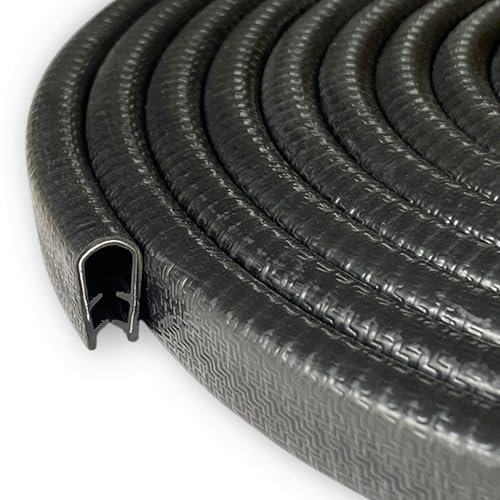 Perfil Goma Protector Bordes Rango de Sujeción 3-4 mm Protección de Bordes Protectores Puertas Coche para Automóviles Procesamiento de Chapa Construcción de Barcos Artesanías 5M(5, 4mm)
