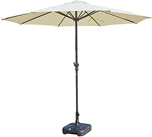 HUIBBGO Ombrellone da Spiaggia, ombrellone da Giardino, 9 Piedi, Patio/Cortile, Tavolo da Mercato all'aperto, ombrellone con manovella, Poliestere Impermeabile Anti-UV e Robusto palo in Ferro