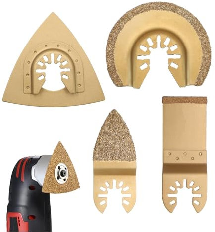 Lame Utensile Multifunzione Cemento, Lame Multifunzione Per Piastrelle, Accessori Strumento Multifunzione Oscillante (4 Pcs)