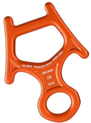 Psdndeww Descenso De Tipo Pesado Magnesio Aleaciones Aluminio Escalada En Roca 8 Anillos Palabras para Actividades Escalada Y Socorro Descensor Tipo Pesado