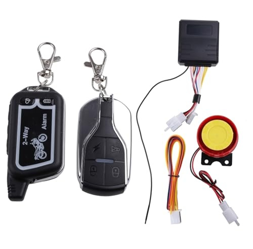 Sistema Alarma Antirrobo Coche Sistema de Alarma bidireccional la Motocicleta con Advertencia teledirigida Pantalla LED