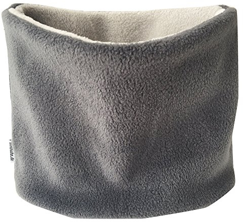 Wollhuhn Warmer Jungen/Mädchen UNSER WÄRMSTER Winter Loop/Schlauchschal/Schlupfschal Zwei Lagen Fleece (Anthrazit/Hellgrau)