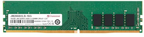 Transcend – DDR4 16GB 2666 MHz U-DIMM 2Rx8, Memoria de escritorio