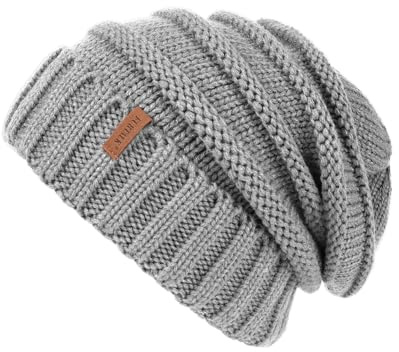 FURTALK Strickmütze Damen Slouch Beanie Mütze Street Style Grobstrick Wintermützen Klassische Weiche Beanie Winter