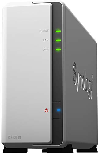 Synology DiskStation DS120j Ethernet Torre Gris NAS DiskStation DS120j, Unidad de Disco Duro, SSD, 0 TB, Serial ATA III, 2.5,3.5, Fat,HFS+,NTFS,ext3,ext4, 0,8 GHz