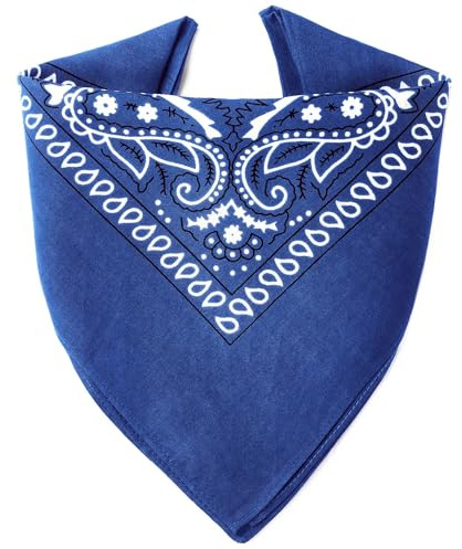 ...KARL LOVEN Bandana 100% Baumwolle Premium-Qualität für Damen Herren Halstuch Kopftuch original Paisley Muster Headwear Haar Schal Ansatz Handgelenk Kopf Biker