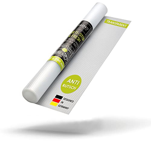 LILENO HOME Schubladenmatte 30x1000 cm 1er Set (transparent) | Antirutschmatte Schubladen als Schubladeneinlage für Kühlschrank - Schublade Einlagen zuschneidbar als Antirutschmatten Küche