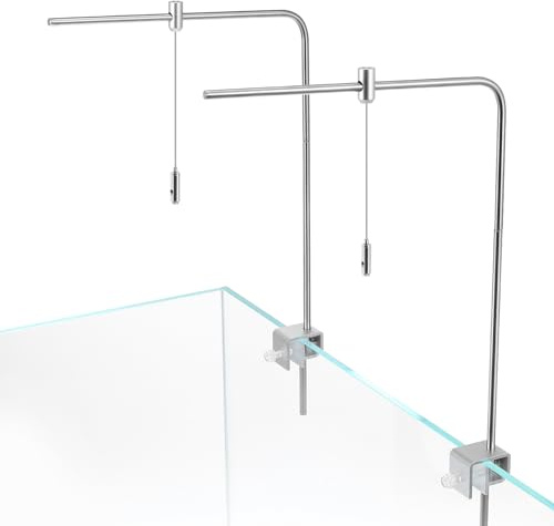 iplusmile Beleuchtung Halter für Aquarium 1Set Praktische Aquarium Licht Rack Universal Aluminium Legierung Fisch Tank Hängen Halterung (Silber)