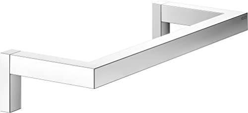 KEUCO Handtuchring aus Metall, Hochglanz-verchromt, 32cm breit, eckig, für Badezimmer und Gäste-Toilette, Wandmontage, Handtuchstange, Edition 90 Square