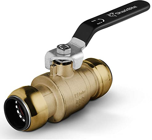 Druckluft-Rohr Schnell-Steckverbinder PEX-Rohr Schlauch Messing-Steckfitting SharkBite (Kugelhahn (Sharkbite), 15 mm)