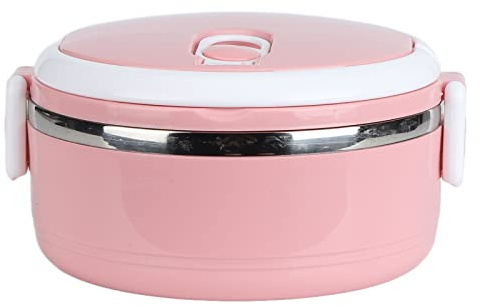 Lunch Box Termico, Contenitori Per Alimenti Porta Pranzo Sigillati Multiuso, Scatola Termica Per Alimenti Caldi Rotondi Impilabili, Porta Pranzo Isolata In Acciaio Inossidabile Per La(Monostrato)