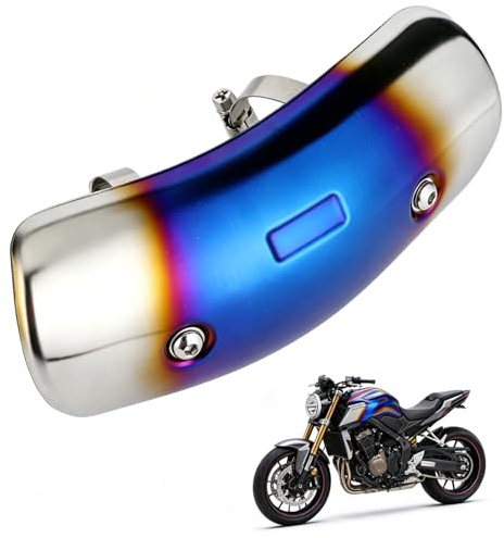 Protector Térmico Para Motocicleta, Acero Inoxidable Cubierta Protectora De Protección Térmica Para Tubo Central De Escape Universal Para Motocicleta Para Tubo De Escape De 38mm-65 mm De Diámetro