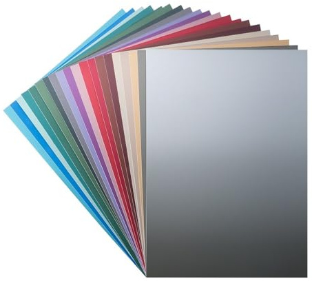 Ideen mit Herz Effekt-Karton | Metallic-matt | DIN A4 | selbstklebend | 200 g/m² | 20 Farben | 20 Bogen