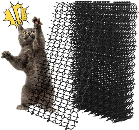 OCEANPAX 16 x 8 Inch Scat Mat for Cats, 10 Pack Scat Mat with Spikes, Cat Deterrent Outdoor for Dogs - Cat Spike to Keep Other Animals Away from Furniture, Plants (10 Pack)