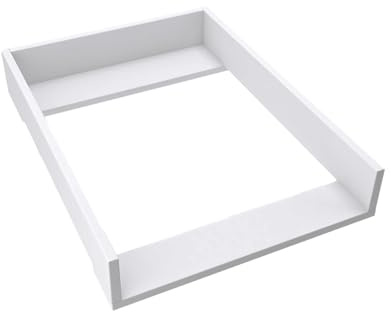 regalik Skötbordstillsats för Malm från IKEA, Skötbordstillsats för 48 cm Byråer, Avtagbar Skötbordstillsats, Raka Frontpaneler, Vit, 72 cm x 54 cm