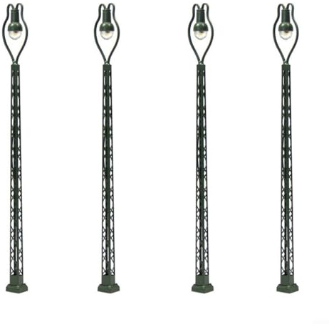 HEIBTENY 4 Stück Modelleisenbahn Lichter 1:160 Landschaft Spur N Licht Layout Lampen & Beleuchtung Für Modelleisenbahnen Gaslaterne Gartenlampen Parklaternen