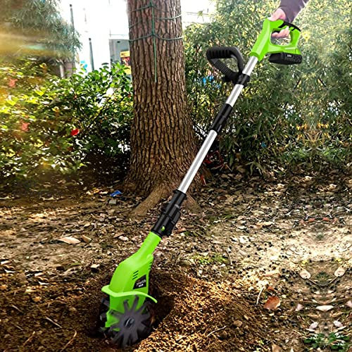 SSDDLZEQ Cultivador de jardín Rototiller pequeño de 20 V, cultivador de Mano inalámbrico eléctrico for jardín, cultivador de Suelo portátil for parcela de Verduras