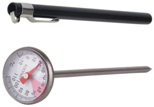 SHOWERORO Babyflaschenthermometer Tragbar Zeiger Thermometer Langlebig Großes Lcd Display Schwarz Temperaturmessgerät Für Milchpulver Und Fütterungswasser Zuhause Und Unterwegs