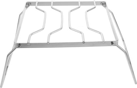 BESPORTBLE Portable Stove Holder Folding Camping Grill Stainless Steel Bbq Rack for Campfire Cooking Outdoor Camp Kitchen Use