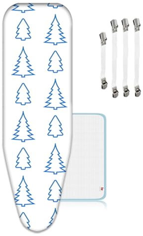 ZJBKX Bügelbrettbezug L, Größe 125x45cm für Dampf-Bügeleisen, Ausgestattet mit Mesh und Bezugsspanner
