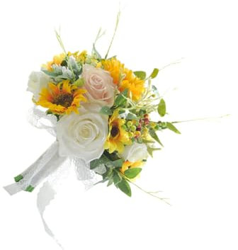 Ciieeo 1 Stück Hochzeit Braut Hält Blumenstrauß Künstliche Sonnenblume Sonne Brautstrauß Für Hochzeit Braut Hält Simulation Blumen Rosenstrauß Blumenstrauß Brautjungfer