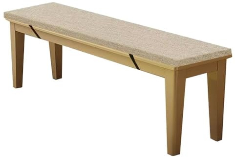 WEALSFUN Stuhlkissen Bankauflage Bankkissen Unterseite Antirutsch Bezug Waschbar Sitzauflag für Fensterbank Gartenbank Schaukel Terrasse Esstisch Outdoor Drinnen,Beige 150x40x5CM