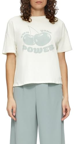 QS Printshirt mit überschnittener Schulter