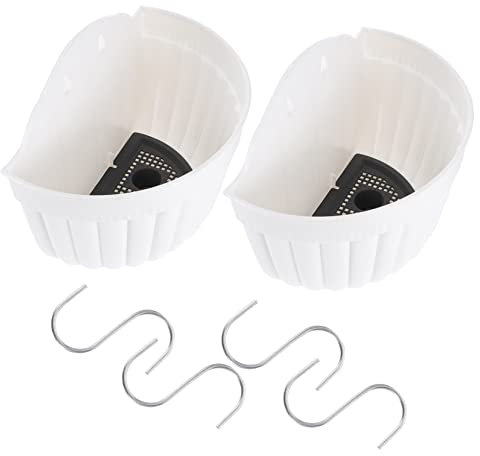 TOBBOMEY 2piezas Macetas Colgantes De Diseño Semi-Circular Decoración para Jardín y Balcón Macetas para Flores Resistentes Al Sol para Interiores y Exteriores